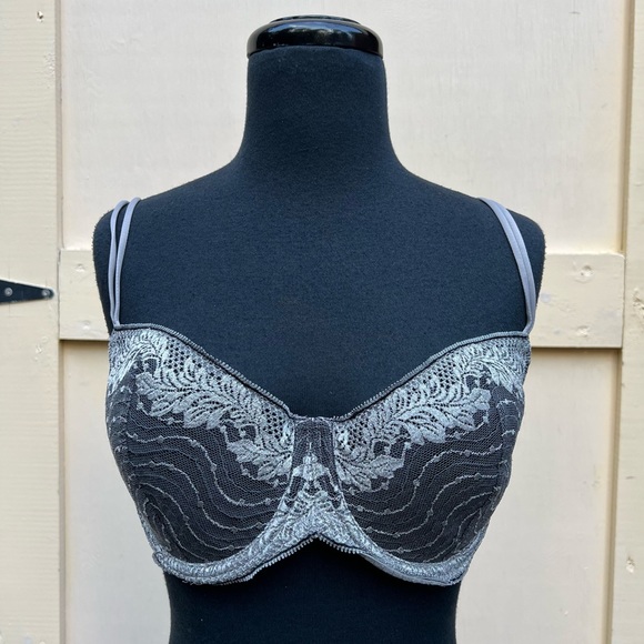 Wacoal Absolute Elegance Contour Underwire Bra, Gray & Silver, 38D - Picture 2 of 10